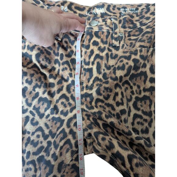 J. Crew Leopard Print Jeans Mid-Rise Slouchy Statement Animal Print Size 26 - Picture 6 of 10